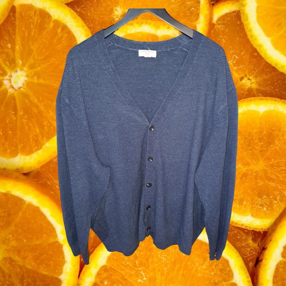 Vintage Dockers Blue Button Up Cardigan Sweater